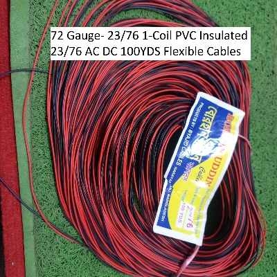 Picture of 72 Gauge- 23/76 1-Coil PVC Insulated 23/76 AC DC 100YDS Flexible Cables 72Gauge Wires For Electrical AC DC Power Supply LED Light Solar