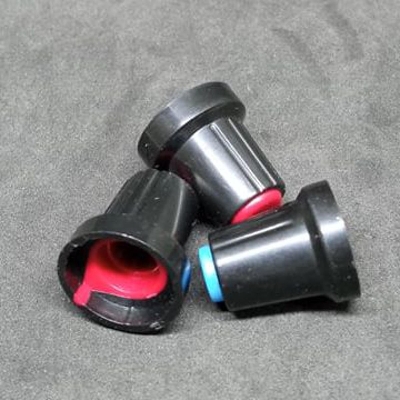 Picture of 5Pcs- MULTICOLOR CAP KNOB 6mm Shaft Hole Plastic Potentiometer Amplifier Knob 6mm Sound Volume Control Switches Plastic Cap 