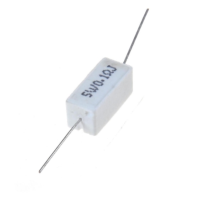 Picture of 5Pcs- 5Watt 0.1 Ohm WIREWOUND 5W 0.1 Ohm Ceramic Cement Power Wirewound Resistor 0.1 Ohm 5Watt Wire Wound 2Pin Leads Fixed Cement Resistor 5% Tolerance