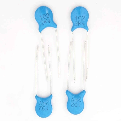 Picture of 10Pcs- 102 MOV 102 2KV Metal Oxide Varistor 1nF 1000pF 2KV ZOV 2 Pin Leads Terminals Connections Leg