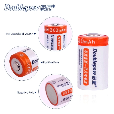 Picture of 3V 16340 Battery 3V Battery 450mAh Rechargeable Battery 16340 Rechargeable Battery 3V Rechargeable Battery 3V Lithium Battery CR123A Battery 450mAh Battery