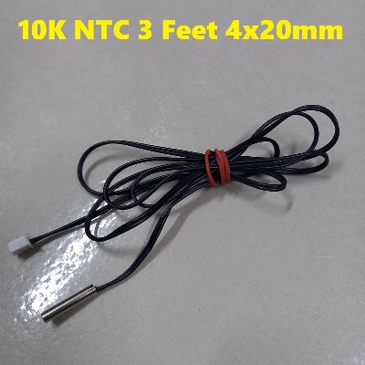 Picture of Waterproof 2 Wire Sensitive Stainless Steel NTC Temperature Sensor Probe 10KΩ 103 NTC With Cables Wire & JST Connector