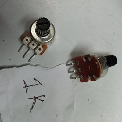 Picture of 3Pcs- 1K BLACK PLASTIC HEAD 3 Pin Potentiometer 1K Ohm 12mm Variable Resistor 3 Terminal Leads 1K Ohm Single Row Potentiometer Adjustable Switches 1K Pot