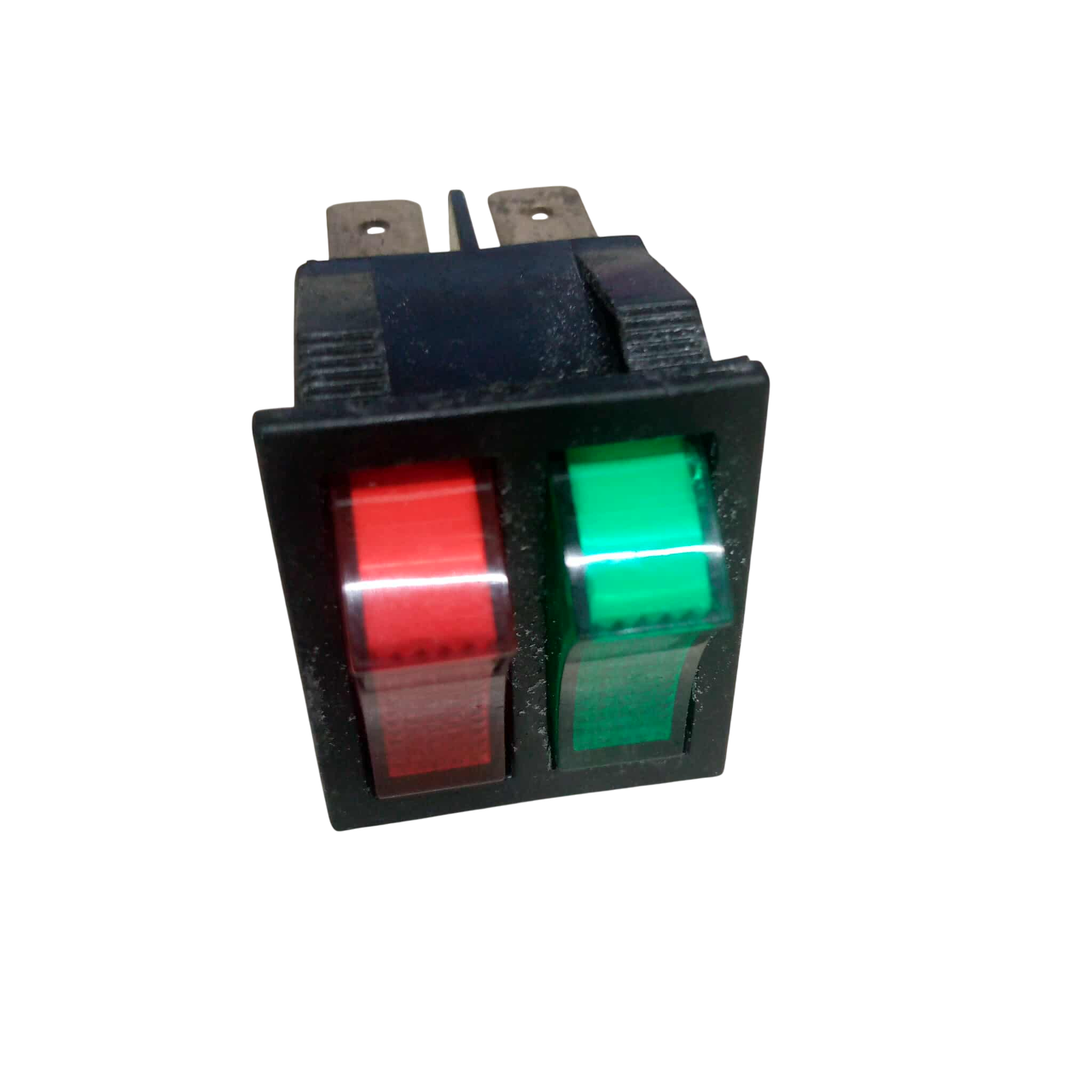 Picture of KCD1 6-Pin Double Rocker Switch 6A 250V With Green Red Light