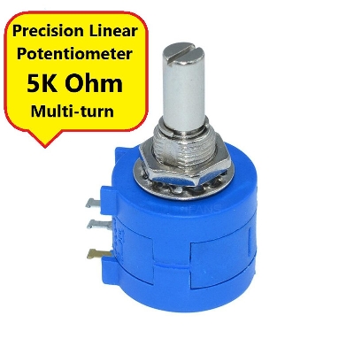 Picture of 3590S-2-502L 5K 502 5K Multiturn Precision 5K Linear Precision Potentiometer 5K Ohm Adjustable Potentiometer Multi 10 Turn Counting Dial Rotary Wirewound Pot Switches 