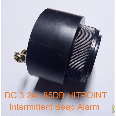 Picture of BLACK Color 42mm INTERMITTENT Beep BUZZER DC 3-24V 85DB  Alarm Electronic Piezo Buzzer Sounder 3V 24V Intermittent Buzzer 2 Mounting Screw Terminal Leads