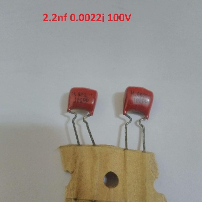 Picture of 20Pcs- METALLIZED 0.0022j 100V Metallized 0.0022j 100V Polypropylene Capacitor Mylar 2.2nF Polyester Film Capacitors 2 Pin Leads Terminals Connections Leg