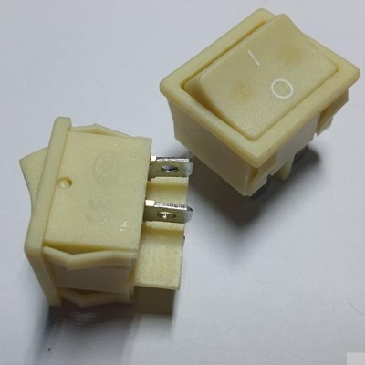 Picture of WHITE Color FAT Type 6A 4Pin KCD4 Rocker Switch 4 Pin AC 250V 6A On Off DPDT Rocker Switches