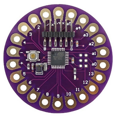 Picture of LILYPAD Arduino Lilypad 328 Main Board Arduino LilyPad 328 ATmega328P Main Board 16M Compatible With Arduino 5Pin Leads Header Cables Connectors