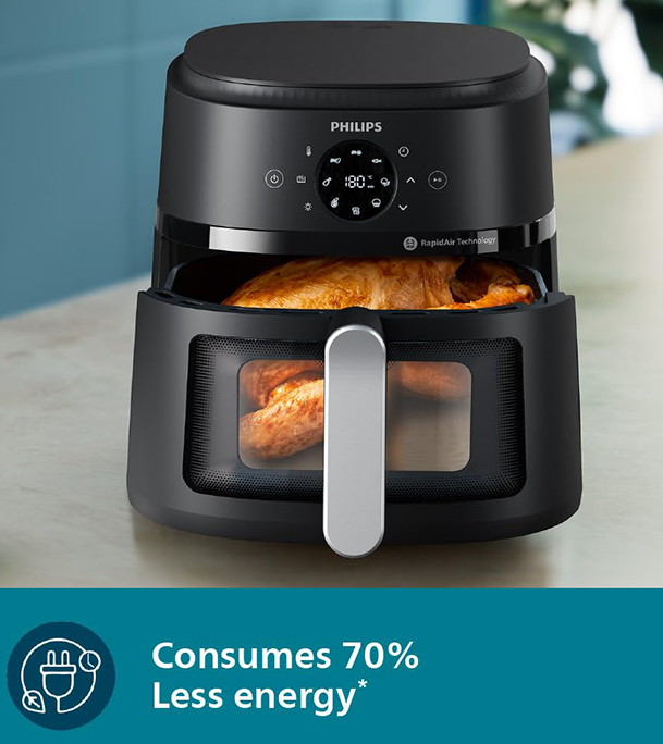 Picture of Philips NA231/00 Series, 1700W Digital XL Air Fryer, Rapid Air Circulation Cooks Evenly | 6.2 Liter (Best price)