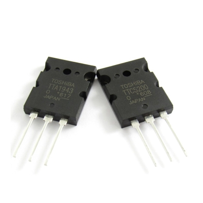 Picture of 1Pair- Medium Quality TTA1943 A1943 & TTC5200 C5200 PNP & NPN Power Amplifier Transistor 1943 & 5200 MOSFET IC TO-3P 3Pin Leads 