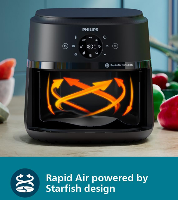 Picture of Philips NA231/00 Series, 1700W Digital XL Air Fryer, Rapid Air Circulation Cooks Evenly | 6.2 Liter (Best price)