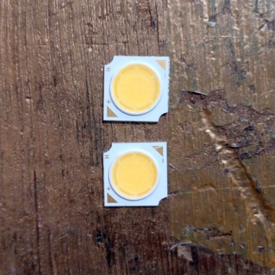 Picture of 2Pcs - 13mm WHITE Color 12W DC 16-20V COB LED SMD Chip White Size 13x13mm 12 Watt COB LED For Floodlight Spotlight Headlights Torch Light Head Lights Bulbs DIY