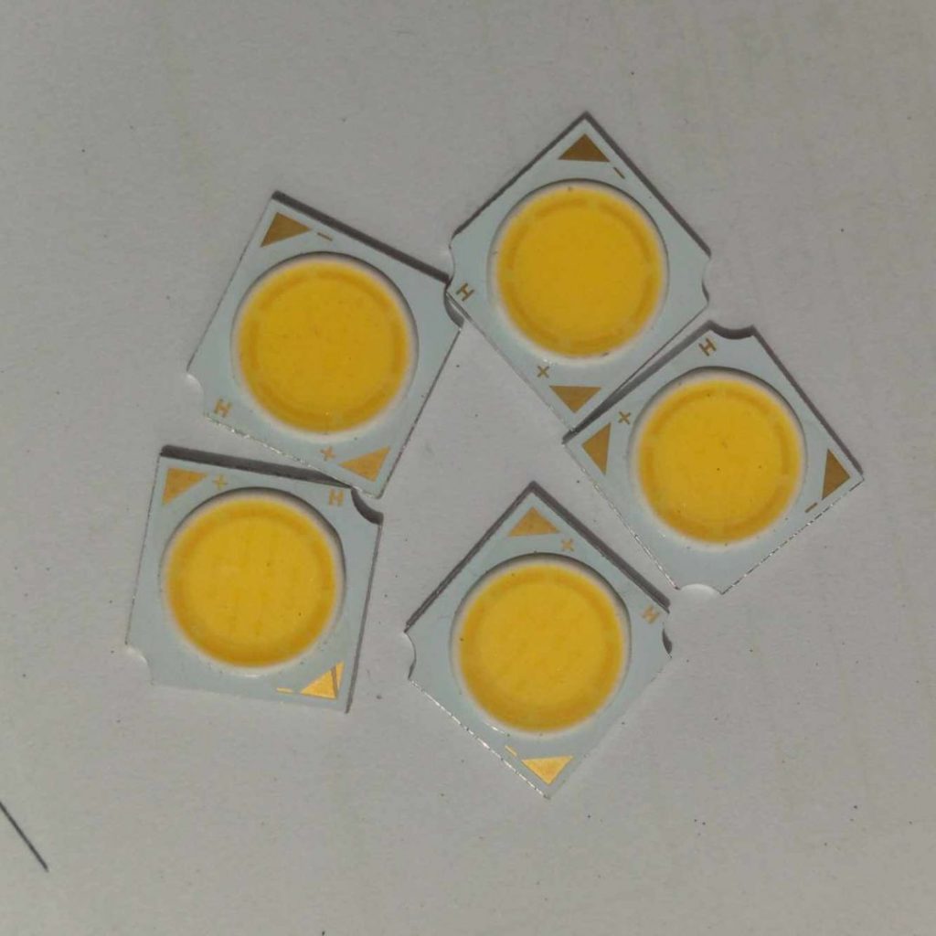 Picture of 2Pcs - 13mm WHITE Color 12W DC 16-20V COB LED SMD Chip White Size 13x13mm 12 Watt COB LED For Floodlight Spotlight Headlights Torch Light Head Lights Bulbs DIY