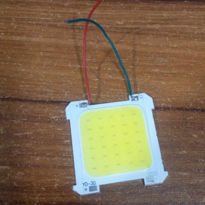 Picture of YD-30 With WHITE 10W Mini COB LED Size 33x33mm DC 3V 3.7V White SMD Strip COB Bead Chip