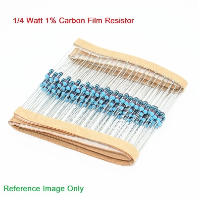 Picture of 50Pcs- Tolerance 1% 10 Ohm Resistor 10 Ohm Carbon Film Resistor 10 Ohm 1/4W Resistance 0.25 Watt Fixed Resistors 2 Pin Leads