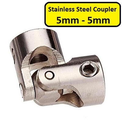 Picture of 5-5mm SS Stainless Steel Coupler Joint 5mm To 5mm Universal Motor Shaft Coupling Joint SS Connector Adapters For Boat Toy Car DC 775 Motor Joint DIY Tools Sets