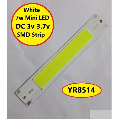 Picture of YR8514 WHITE Color 7W Mini LED DC 3V 3.7V White SMD Strip COB LED Bead Chip 7Watt For LED Light Bulbs COB LED Chip