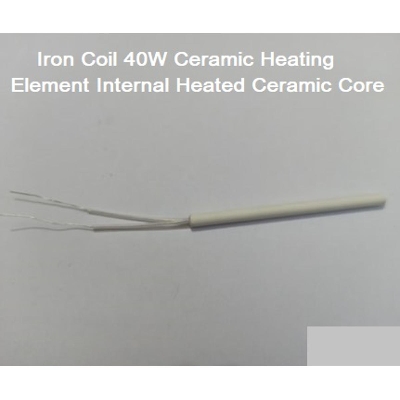Picture of 2 WIRE 40W Ceramic Heating Element Soldering Iron Coil 2 Wire Heat Element 40 Watt 2 Core Replacement Thermal Core Soldering Coil