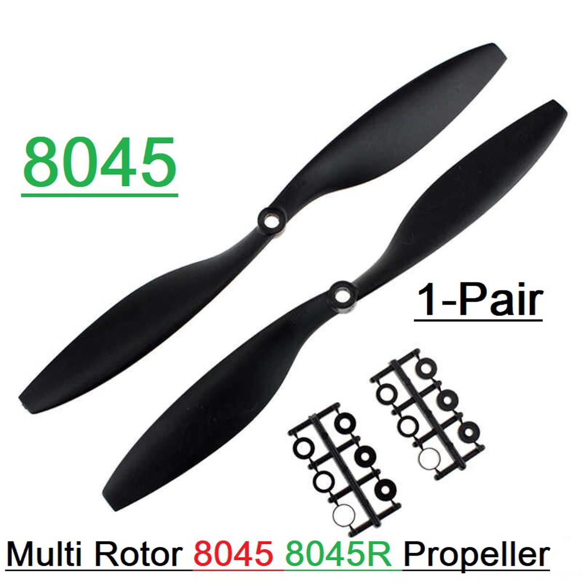 Picture of 1Pair- 8045 8045R 8x4.5" Inch Carbon Fiber Nylon Rotating Fans With Washer Mini Fan 8045 Motor Fan 2Pcs Set For F450 F550 Mini Fans - Hand Fan