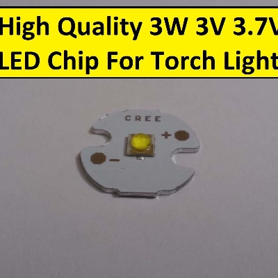 Picture of CREE-16mm Torch Light LED WHITE Color 3Watt LED Chip 3V 3.7V 3W With Metal Plate Heatsink Heat Sink Aluminum Base 16mm PCB DIY For Torch LED Light Bulbs