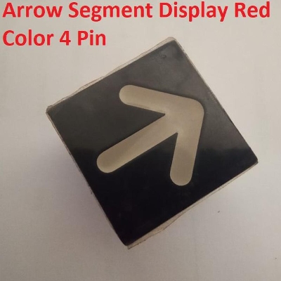 Picture of ARROW 22mm RED Color Arrow Segment LED Display 4 Pin Leads  For Elevator Moving Text Massage Arduino Electronics Engineering Projects