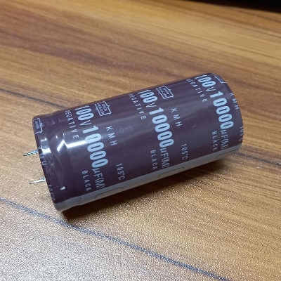 Picture of 10000uF 100V RADIAL Electrolytic Capacitor 10000uF 100V Capacitor Radial Polarized Aluminum Electrolytic Capacitors 2 Pin Leads Connections Leg
