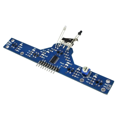 Picture of BFD-1000 5 Channel IR Infrared Photoelectric IR Obstacle Sensor Avoidance Line Follower Tracking Five Channel IR Obstacle Avoidance Module TCRT5000 Tracing Sensor 9Pin Leads For Arduino