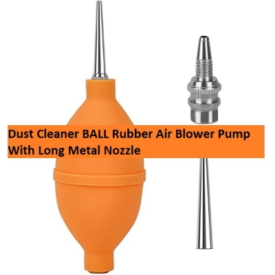 Picture of Dust Cleaner BALLON Rubber Air Blower Pump With Long Metal Nozzle Rubber Dust Air Blower For Computer Keyboard Mobile Motherboard PCB Dust Removing Cleaning Tools