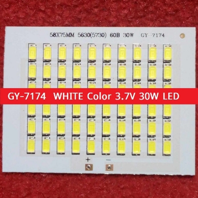 Picture of GY-7174  WHITE Color 3.7V 30W LED Light Bulbs 75x58mm 60 Pcs SMD LED White LED Light Bulbs 4V LED Light 3.7V LED Light 30W LED Light For 3.7V Battery