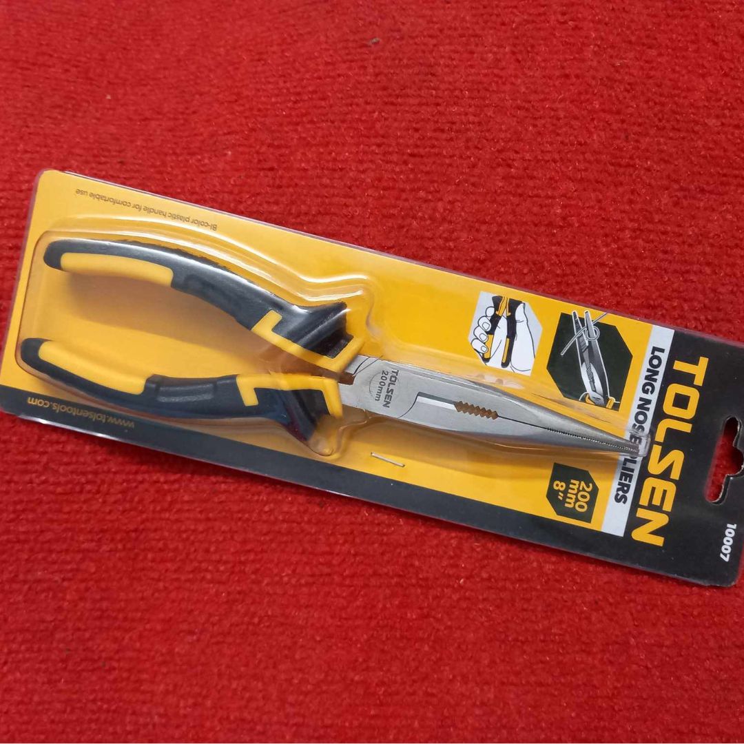 Picture of TLSN-8 Professional LONG NOSE PLIERS 200mm Multifunctional Long Nose Mini Plus Tools 8″ Inch Carbon Steel Outdoor Camping Hand Nose Plus