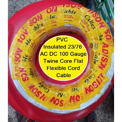 Picture of 1-Coil DOUBLE Insulation 23/76 Electrical Cables MIXED Conductor Wire PVC Insulated 23/76 AC DC Twine Core Flat Flexible Cables For Electrical Power Supply Solar Line Systems
