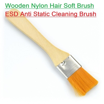 Picture of Wooden Cleaning Brush Wooden Nylon Soft Cleaning Brush ESD Anti Static Wooden PCB Cleaning Brush Wood Handle For PCB Mobile Circuit Cleaning Tools Sets