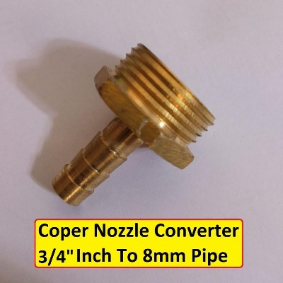 Picture of OUTER PATCH Copper Nozzle Converter 3/4" Inch To 8mm Pipe Outer Patch System Copper Body Tools Sets For Water Pumps 8mm Pipes DIY