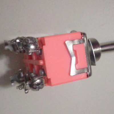 Picture of 6Pin Latching ON-OFF-ON TOGGLE Switch 3 Terminal 15mm Long Head AC 250V 15A 3 Pin 3 Positions SPDT ON-OFF-ON Miniature Toggle Momentary Switch With 15mm Handle