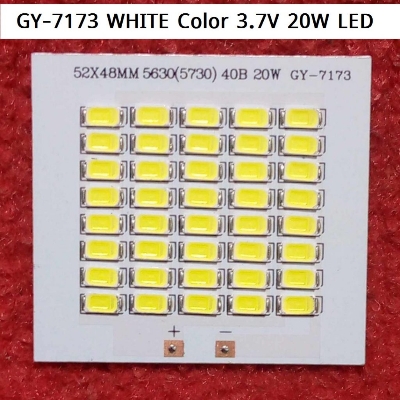 Picture of GY-7173  WHITE Color 3.7V 20W LED Light Bulbs 52x48mm 40 Pcs SMD LED White LED Light Bulbs 4V LED Light 3.7V LED Light 20W LED Light For 3.7V Battery