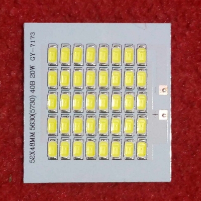 Picture of GY-7173  WHITE Color 3.7V 20W LED Light Bulbs 52x48mm 40 Pcs SMD LED White LED Light Bulbs 4V LED Light 3.7V LED Light 20W LED Light For 3.7V Battery