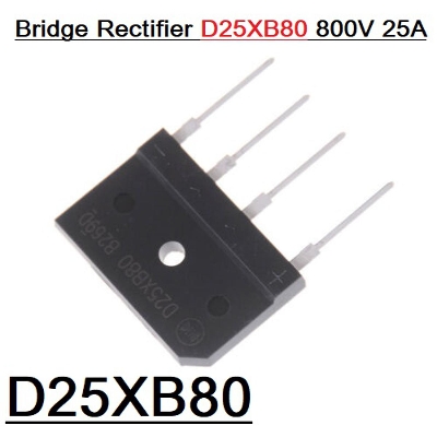 Picture of D25XB80 IC Bridge Rectifier D25XB80 800V 25A Bridge Rectifiers IC Diode 4 Pin Leads Chip For Generator Motor 