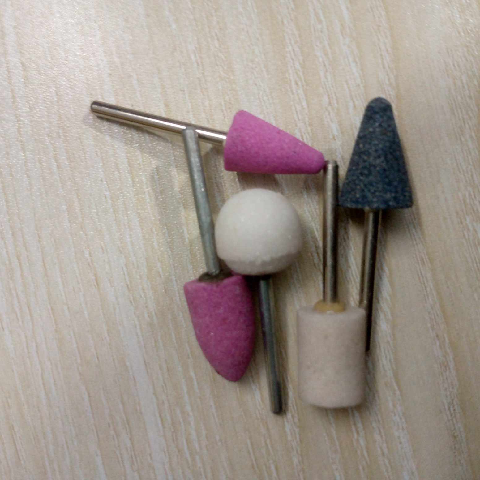 Picture of 5Pcs SET Multifunction Rotary Mounted Stone Set 1/4" Shank Rotary Grinder Polishing Grinding Sharpening Engraving Rotary Tools Accessories Kit 