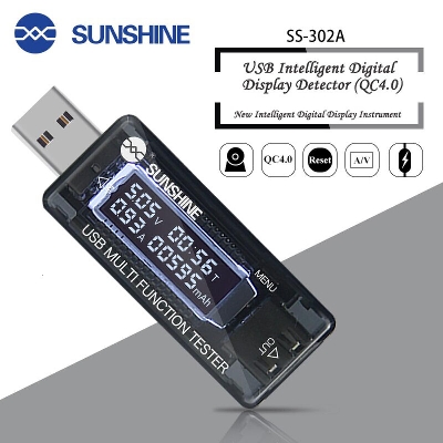 Picture of SS-302A 302A USB Display Current Voltage Testers Charger Doctor Capacity Fast Charge Power Bank Meter Voltmeter Digital Tester Multi-Functions Charger Doctor