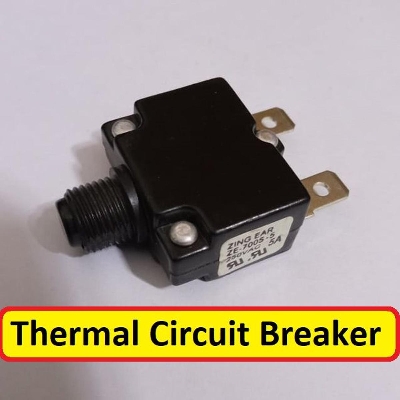 Picture of ZE5A CUT OF Switch Thermal Circuit Auto Switches AC 250V 5A Push Button Manual Reset Switch With Quick Connect Terminals