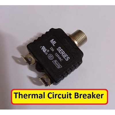 Picture of CUT OF Switch ML23A Thermal Circuit Auto Switches AC 125V 23A Push Button Manual Reset Switch With Quick Connect Terminals