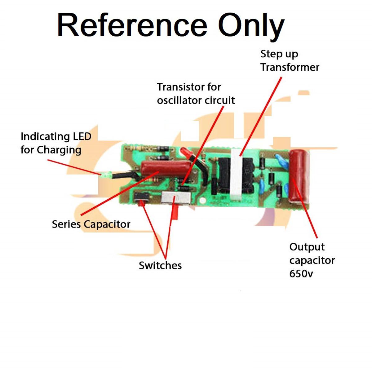 Picture of Mosquito BAT Circuit Board Rechargeable Mosquito Killer Bat Circuit Board DC 3.6-5V Voltage Generator 5000-10000V Mosquito Killing Bat Circuit For Electric Mosquito Racket Bat DIY