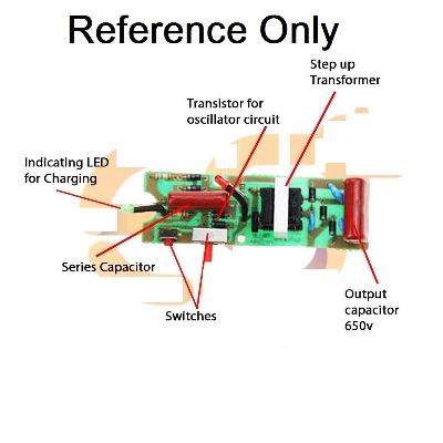 Picture of Mosquito BAT Circuit Board Rechargeable Mosquito Killer Bat Circuit Board DC 3.6-5V Voltage Generator 5000-10000V Mosquito Killing Bat Circuit For Electric Mosquito Racket Bat DIY