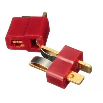 Picture of 1Pair- T Plug Connector MALE & FEMALE T Plug Lipo Battery Connectors Male Female T- Plug Connectors For Lipo Batteries Soldering Cables Connectors
