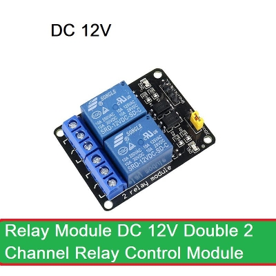 Picture of 12V 2 Channel Relay Module DC 12V Relay Module 12V Relay Control Module 2 Channel For Arduino Dual Channel 12V Relay Module Switches Circuit 