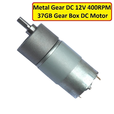 Picture of 37GB 400RPM Gear Motor Metal 12V Gear Box Motor DC 12V 400RPM Low Speed Large Torque 12V Gear Motor 12V 400RPM Reduction Electric Gear Motor Tools Sets For Robot Car DIY