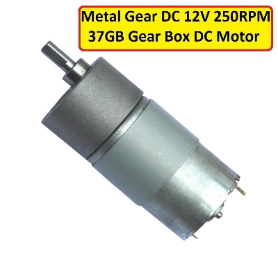 Picture of 37GB 250RPM Gear Motor Metal 12V Gear Box Motor DC 12V 250RPM Low Speed Large Torque 12V Gear Motor 12V 250RPM Reduction Electric Gear Motor Tools Sets For Robot Car DIY 