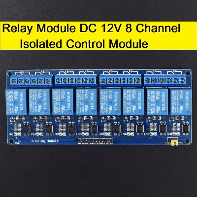 Picture of 12V 8 Channel Relay Module DC 12V Relay Module 12V Relay Control Module 8 Channel For Arduino Eight Channel 12V Relay Module Switches Circuit With Optocoupler Protection