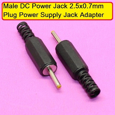 Picture of 5Pcs-2.5mm MALE POWER JACK 5V 12V DC Jack Male DC Power Jack 1.7mm Plug Power Supply Jack Adapters 1.7x2.5mm For LED Strips Cables Barrels Adapters